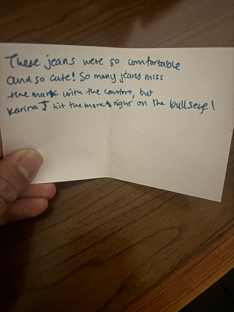 Handwritten customer note
